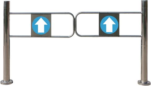 بوابة متأرجحة أوتوماتيكية لمحلات السوبر ماركت - باب وصول من الفولاذ المقاوم للصدأ باتجاه واحد بزاوية 90 درجة يفتح حاجز الأمان لمتاجر المكتبات والمستودعات (180 × 100 سم) in Kuwait