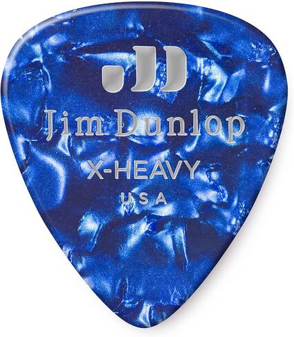 Jim Dunlop Celluloid Blue Pearloid Pick Extra Heavy - 12 Pack in Saudi Arabia
