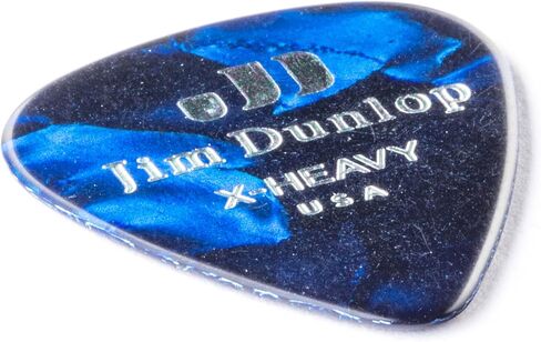 Jim Dunlop Celluloid Blue Pearloid Pick Extra Heavy - 12 Pack in Saudi Arabia