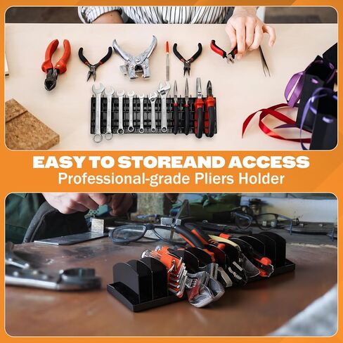 Chunful 4 حزمة كماشة المنظم الرف 44 فتحة أداة مربع المنظم كماشة حامل مع قاعدة مطاطية غير قابلة للانزلاق فواصل قابلة للتعديل القاطع المنظمون أداة تخزين درج للأب الميكانيكا المهنية الرجال in Kuwait