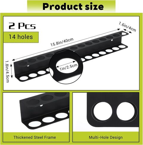 2 Pcs Screwdriver Plier Organizer Wall Mount, Screwdriver Rack, Metal Plier Holder Utility Tool Holder Organizers and Storage Rack for Garage Workshop Workbench Tool Chest Cart in Saudi Arabia