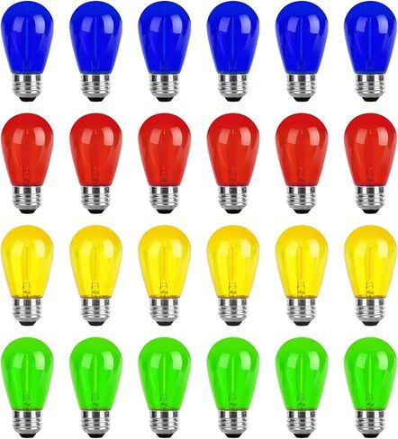 Visther 30 حزمة مصابيح LED خارجية، لمبة بديلة مقاومة للماء S14، قاعدة E26، 1 وات 120 فولت، 2700 كلفن أبيض دافئ in Kuwait