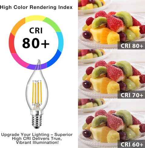 DAYBETTER E12 LED Bulb Dimmable, Chandelier Light Bulbs, Candelabra Light Bulbs 60 Watt Equivalent, 2700K Soft Warm White, 5.5W 600LM, Flame Tip Vintage Flame Light Bulb, 12 Pack in Saudi Arabia