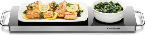 شيفمان رول ن 'Go Go Food Draping Hap ، صينية للاحترار الكهربائي للبوفيهات ، والأحزاب ، والعطلات ، و 3 إعدادات درجات الحرارة ، وحصيرة سيليكون سهلة التنظيف ، ودفعة الأطعمة مع كيس التخزين - رمادي - رمادي in Saudi Arabia
