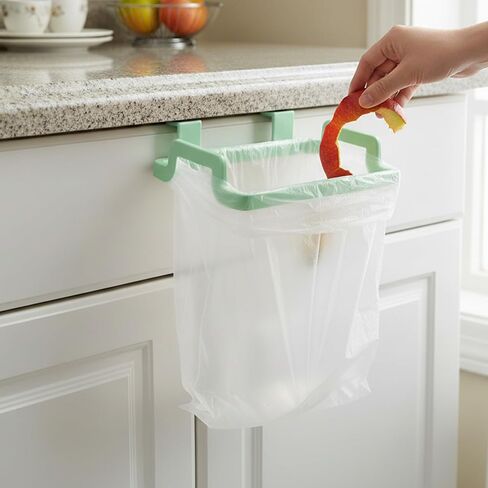 2 Pcs Portable Trash Bag Holder Door Back—Cabinet Door Hanging Garbage Bag Hanger for Kitchen Sink Cabinets Doors Waste Can in Saudi Arabia