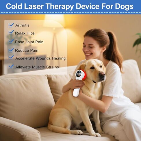 جهاز العلاج بالليزر البارد للكلاب، 4pcs980nm 4pcs810nm 16pcs 660nm، جهاز العلاج بالليزر لتخفيف الألم، والتهاب المفاصل، واسترخاء العضلات، آلة العلاج بالضوء الأحمر بالأشعة تحت الحمراء للحيوانات الأليفة والكلاب والقطط in Saudi Arabia