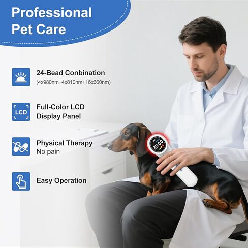 جهاز العلاج بالليزر البارد للكلاب، 4pcs980nm 4pcs810nm 16pcs 660nm، جهاز العلاج بالليزر لتخفيف الألم، والتهاب المفاصل، واسترخاء العضلات، آلة العلاج بالضوء الأحمر بالأشعة تحت الحمراء للحيوانات الأليفة والكلاب والقطط in Saudi Arabia