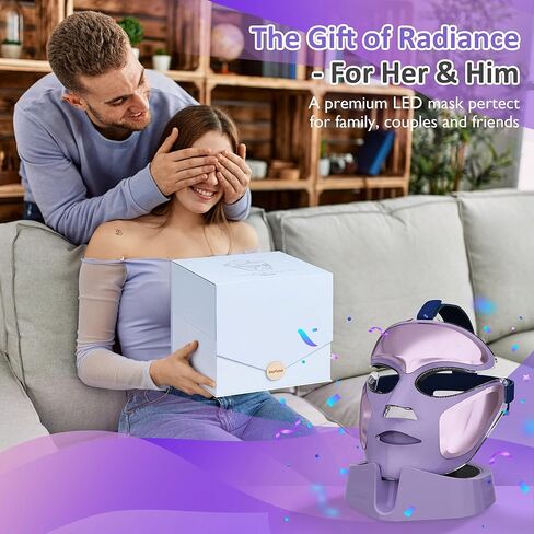 SUNVIVI LED Light Therapy Mask RT01, FDA 510K Cleared Class 2, Red Blue NIR Light for Acne & Wrinkles, Home Use Phototherapy Device with Eyelid Heating Pad, 10 Mins Treatment in Saudi Arabia