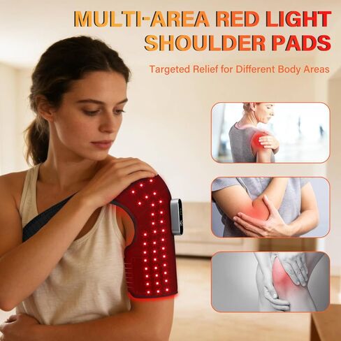 Red Light Therapy for Shoulder, Near-Infrared Light Therapy Pad，660nm & 850nm Portable Heated Shoulder Pad，5 Modes 5000mAh Portable & Longer Runtime in Saudi Arabia