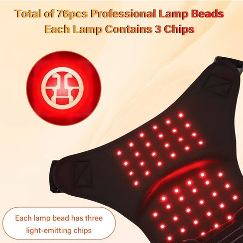 Red Light Therapy for Shoulder, Near-Infrared Light Therapy Pad，660nm & 850nm Portable Heated Shoulder Pad，5 Modes 5000mAh Portable & Longer Runtime in Saudi Arabia