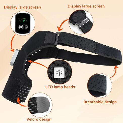 Red Light Therapy for Shoulder, Near-Infrared Light Therapy Pad，660nm & 850nm Portable Heated Shoulder Pad，5 Modes 5000mAh Portable & Longer Runtime in Saudi Arabia