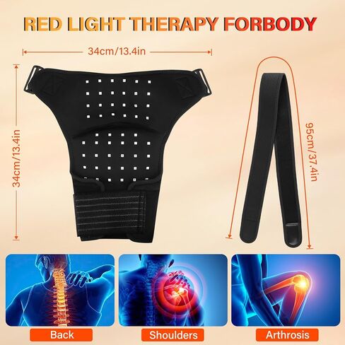 Red Light Therapy for Shoulder, Near-Infrared Light Therapy Pad，660nm & 850nm Portable Heated Shoulder Pad，5 Modes 5000mAh Portable & Longer Runtime in Saudi Arabia