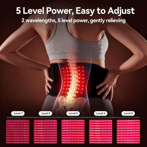 Red LED Light Therapy Belt for Body, 600 High-Density LEDs Red Light Therapy, Infrared Light Therapy Wrap in Saudi Arabia