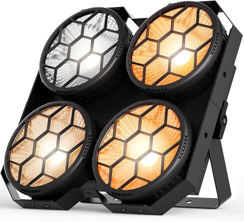 4 × 100 واط COB LED أضواء المسرح، 2 في 1 دافئ/بارد أبيض بار يمكن ريترو بكسل التحكم في الضوء، DMX/السيد والعبد/أضواء كاشفة منشطة بالصوت لأحداث الكنيسة وحفلات الزفاف ونادي الاستوديو 1Pack in Kuwait