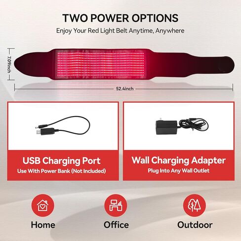 Red LED Light Therapy Belt for Body, 600 High-Density LEDs Red Light Therapy, Infrared Light Therapy Wrap in Saudi Arabia