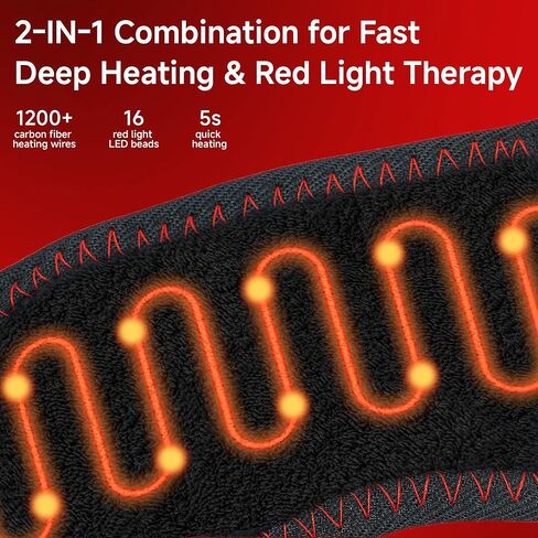 قناع أنف لاسلكي مُسخن لبيئات الهواء الجاف والتيار المتردد، 16 خرزة ضوء أحمر، 3 مستويات للحرارة، قابل لإعادة الشحن عبر USB، غطاء أنف محمول للسفر والراحة اليومية in Kuwait