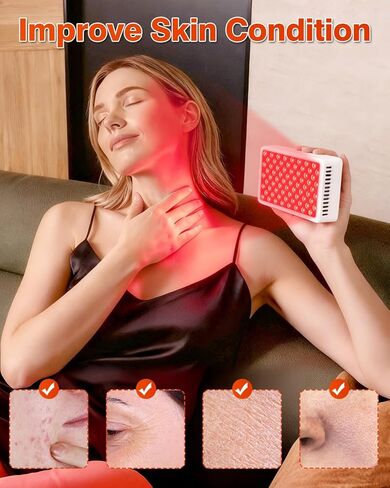 العلاج بالضوء الأحمر للوجه والجسم، لوحة العلاج بالضوء الأحمر المحمولة، الضوء الأحمر 660 نانومتر وضوء الأشعة تحت الحمراء 850 نانومتر لتخفيف الألم، العناية بالبشرة، الضوء الأحمر للنوم، قابل لإعادة الشحن ورائع للسفر in Kuwait