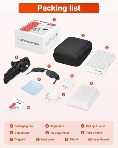 العلاج بالضوء الأحمر للوجه والجسم، لوحة العلاج بالضوء الأحمر المحمولة، الضوء الأحمر 660 نانومتر وضوء الأشعة تحت الحمراء 850 نانومتر لتخفيف الألم، العناية بالبشرة، الضوء الأحمر للنوم، قابل لإعادة الشحن ورائع للسفر in Kuwait