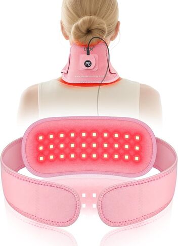 UTK Red Light Therapy for Neck Pain Relief,850&660 nm Wavelengths Red Light, Deeper Infrared Therapy for Period Cramp,Body,Knee,Wrist, Arm,Joint,Muscle,6 Power Modes,5 Timers,FSA-HSA Eligible in Saudi Arabia