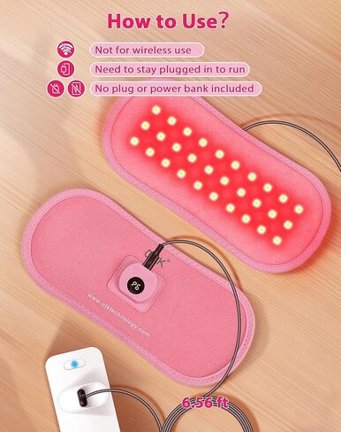 UTK Red Light Therapy for Neck Pain Relief,850&660 nm Wavelengths Red Light, Deeper Infrared Therapy for Period Cramp,Body,Knee,Wrist, Arm,Joint,Muscle,6 Power Modes,5 Timers,FSA-HSA Eligible in Saudi Arabia