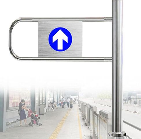 بوابة أمان متأرجحة محملة بنابض لمحلات السوبر ماركت تغلق تلقائيًا في اتجاه واحد، باب يدوي بزاوية 90 درجة، وصول للمشاة مفتوح، مثالية لممرات المصنع والمنتزه، الجانب الأيمن 80 × 97 سم in Kuwait