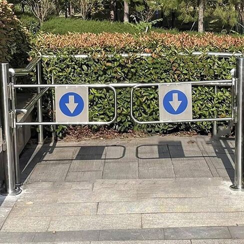 باب دوار أمني أوتوماتيكي للملاعب والمتاحف | حاجز الوصول إلى البوابة المتأرجحة في اتجاه واحد | بوابة مدخل السلامة (110 × 100 سم 43 × 39 بوصة) in Kuwait