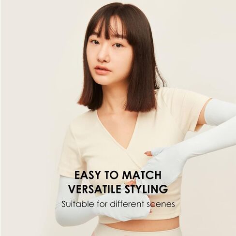 OHYOGA Sun Protection Sleeves UV Protection Cooling with Thumb Hole Cycling Outdoor Sports YLA3M201 in Kuwait