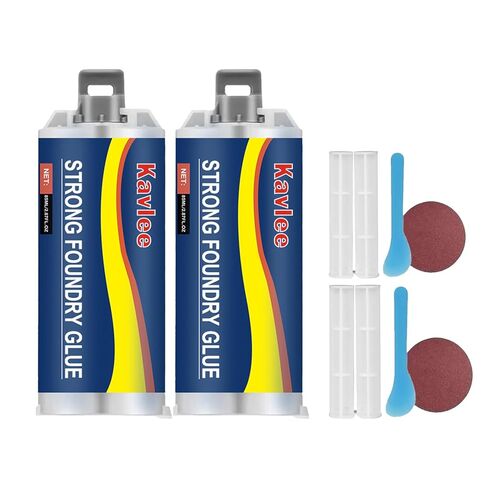 غراء مسبك قوي ، إصلاح صب مقاوم للدرجات ، غراء إصلاح المعادن ، حشو لحام سائل متميز للعيوب المعدنية والإصلاحات ، (85 مل ، 2KIT) in Kuwait