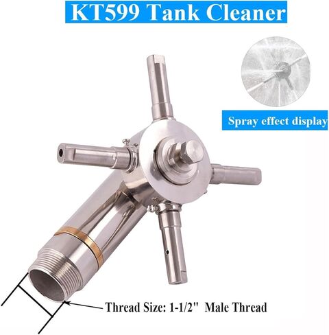 زجاجة من الفولاذ المقاوم للصدأ وفوهة تنظيف العلبة 1-1I2 بوصة ذكر 360 درجة in Kuwait