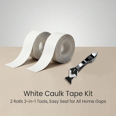 White Waterproof Sealant - Professional Grade Caulk for Bathroom, Kitchen, Sink, Shower & Tile Gaps - Flexible, Paintable, Fast Drying, Long Lasting in Saudi Arabia