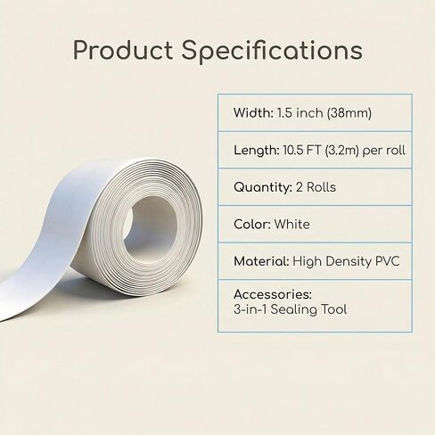 White Waterproof Sealant - Professional Grade Caulk for Bathroom, Kitchen, Sink, Shower & Tile Gaps - Flexible, Paintable, Fast Drying, Long Lasting in Saudi Arabia