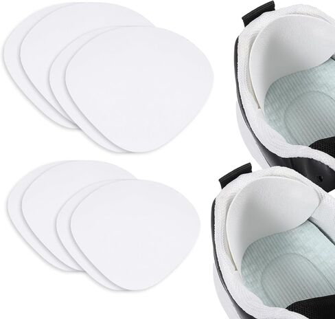 8pcs 2 Sizes Shoe Heel Repair, Heel Pads for Shoes, Self-Adhesive Inside Shoe Patches Kit, Quick Self-Adhesive Hole Repairs for Sneakers and Flats, Heel Pads (White) in Saudi Arabia