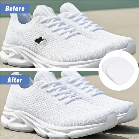 8pcs 2 Sizes Shoe Heel Repair, Heel Pads for Shoes, Self-Adhesive Inside Shoe Patches Kit, Quick Self-Adhesive Hole Repairs for Sneakers and Flats, Heel Pads (White) in Saudi Arabia