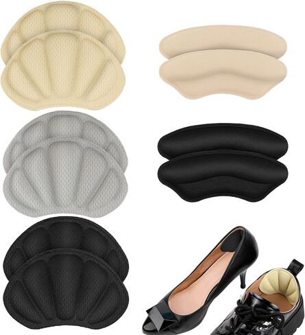 WD&CD 5 Pair Shoe Heel Grips, Heel Pads Liner Cushions Inserts for Loose Shoes, Filler Improved Shoe Fit and Comfort, Stop Heel Slip and Blister in Saudi Arabia
