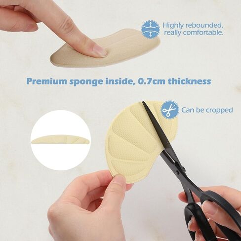 WD&CD 5 Pair Shoe Heel Grips, Heel Pads Liner Cushions Inserts for Loose Shoes, Filler Improved Shoe Fit and Comfort, Stop Heel Slip and Blister in Saudi Arabia
