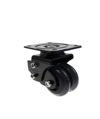 1 piece Package 3 inch Silent Caster Spring Shock Absorber AGV Swivel Wheel Robot Heavy Duty Polyurethane Wheel(Black) in Saudi Arabia