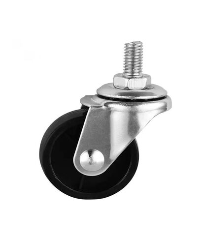 (Pack of 5) Casters 3-inch m12 Screw Swivel casters Lightweight Black PP Plastic Steering Wheel Tool cart in Saudi Arabia