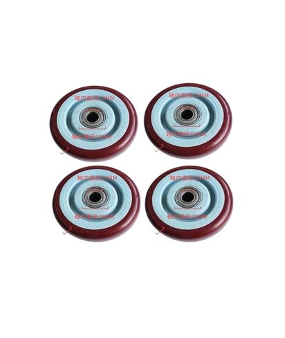 (4 Pack) 4-inch Maroon Polyurethane Single Wheel wear-Resistant cart with Double Bearings in Saudi Arabia