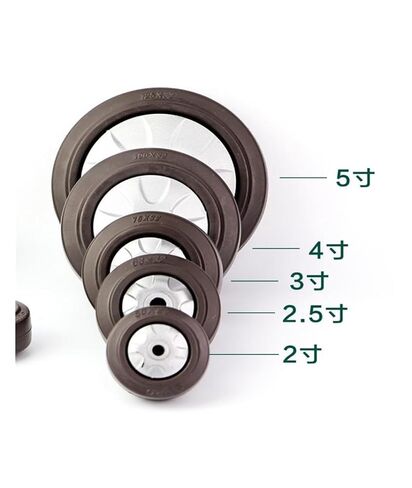 (2 Pack) 2.5-inch Rubber ER Silent Shock-Absorbing high-Elastic wear-Resistant Oil Single Wheel (excluding Screws and Nuts) in Saudi Arabia