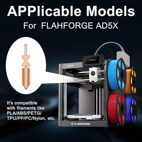 3pcs Ad5x Nozzle AD5X Integrated Bimetal Nozzle 0.4mm +0.6+0.8mm Upgraded 0.4MM Hotend Kit for AD5X Quick-Detachable Nozzle Extruder Quick Release Nozzle Heater Block Throat Tube 3D Printer Accessory in Saudi Arabia