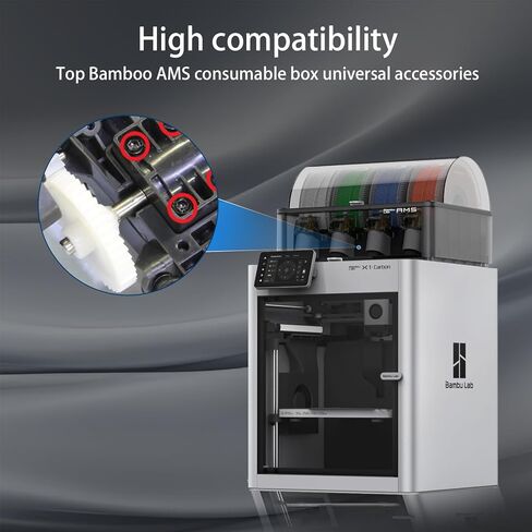 AMS Active Extrusion Wheel Assembly for Bambu Lab X1/X1C/X1E/P1P/P1S 3D Printer, Direct Drive Gear Replacement for Driving Filament Forward - Ensured Smooth Printing in Kuwait