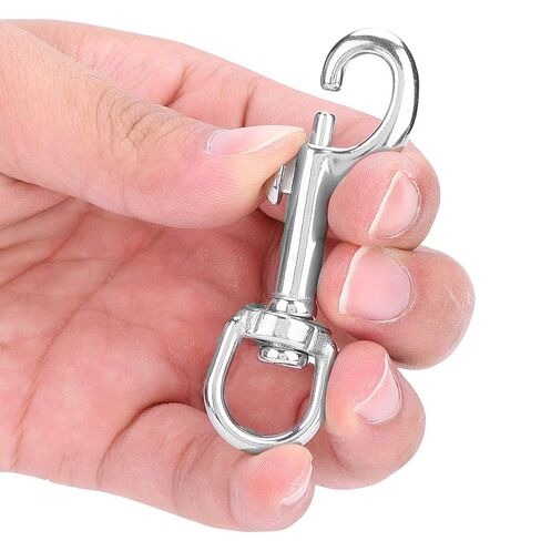 Rotating Snap Hook, 316 Stainless Steel Single Head Hook Swivel Eye Snap Connector for Keychain Clip, Dog Leashes, Underwater Safety Rope (Silver) in Saudi Arabia