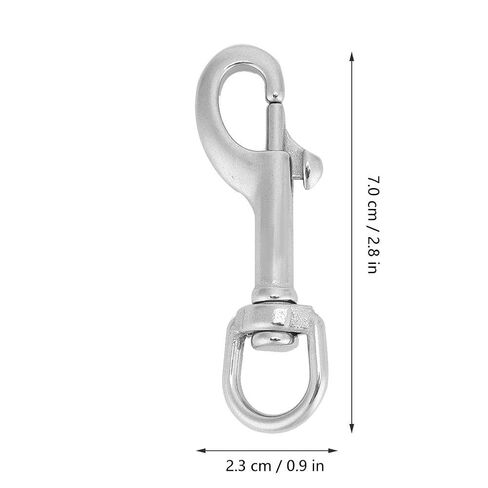 Rotating Snap Hook, 316 Stainless Steel Single Head Hook Swivel Eye Snap Connector for Keychain Clip, Dog Leashes, Underwater Safety Rope (Silver) in Saudi Arabia