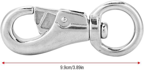 HERCHR Stainless Steel Snap Hook, 99mm Diving Snap Hook Swivel Clasp Connector for Keychain, Dog Leashes, Underwater Safety Rope, DIY Bags in Saudi Arabia