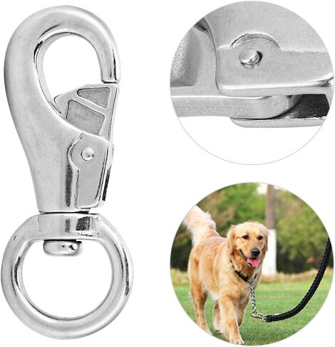 HERCHR Stainless Steel Snap Hook, 99mm Diving Snap Hook Swivel Clasp Connector for Keychain, Dog Leashes, Underwater Safety Rope, DIY Bags in Saudi Arabia