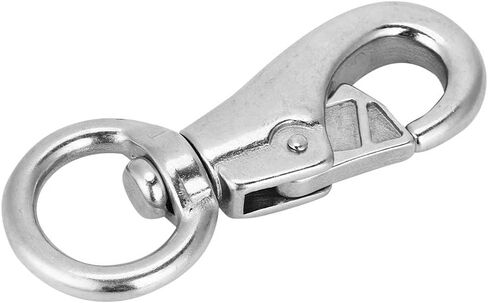 HERCHR Stainless Steel Snap Hook, 99mm Diving Snap Hook Swivel Clasp Connector for Keychain, Dog Leashes, Underwater Safety Rope, DIY Bags in Saudi Arabia
