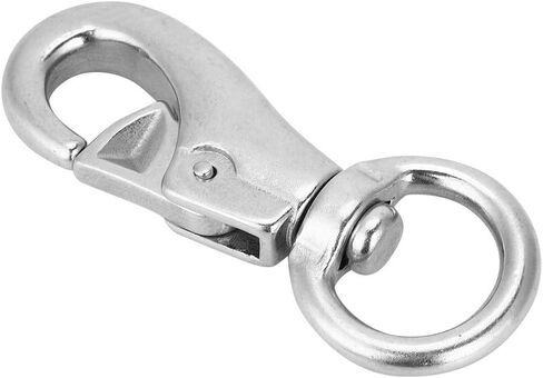 HERCHR Stainless Steel Snap Hook, 99mm Diving Snap Hook Swivel Clasp Connector for Keychain, Dog Leashes, Underwater Safety Rope, DIY Bags in Saudi Arabia