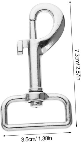 Toyvian 10Pcs Heavy Duty Dog Leash Buckle Snap Hooks Swivel Clips for Pet Collars Leashes Canvas Rope and Chain Accessories in Saudi Arabia