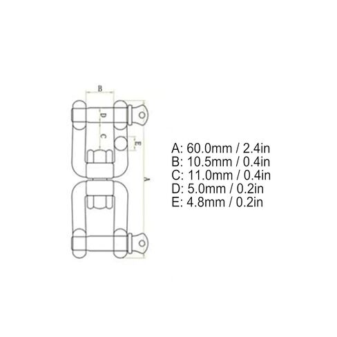 5Pcs Rotating Snap Safe Load 100kg Stainless Steel Double Ended Anti Knot Swivel Hook Rigging Accessories in Saudi Arabia