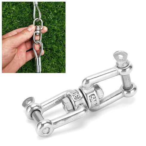 5Pcs Rotating Snap Safe Load 100kg Stainless Steel Double Ended Anti Knot Swivel Hook Rigging Accessories in Saudi Arabia